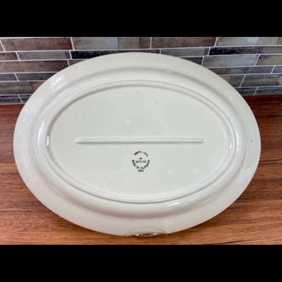 Metlox Red Rooster Poppy Trail Oval Platter ~ California Pottery - Picture 6 of 9